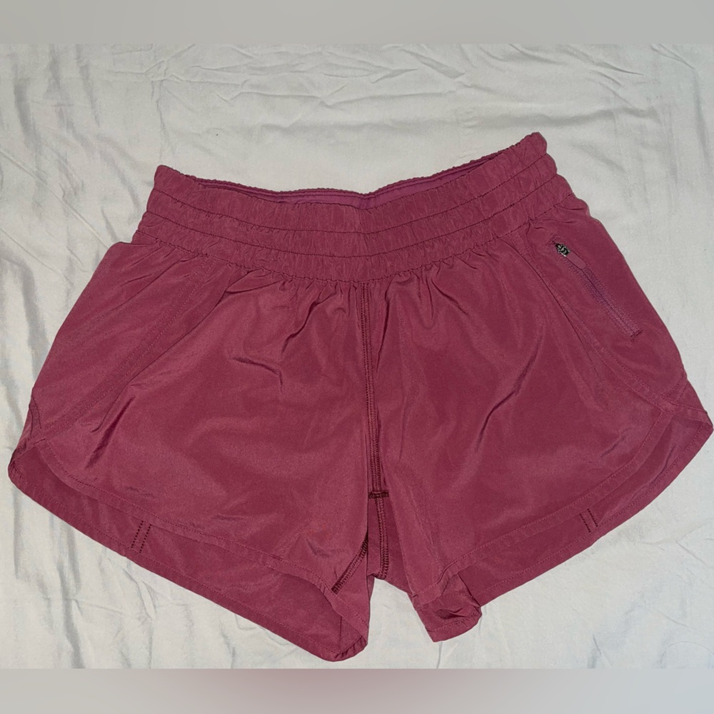 Lululemon Athletica Maroon Athletic Shorts Lightweight Elastic Waist